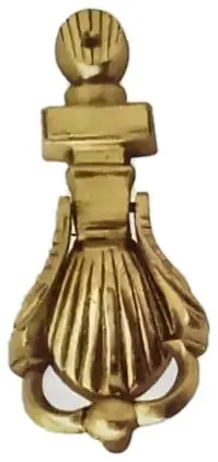 Door knocker shell, item SE-3014, brass polished lacquered