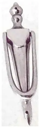 Door knocker slim, item SE-3018, chrome plated