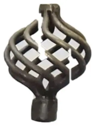 Cage knob, item SE-33003, antique brass