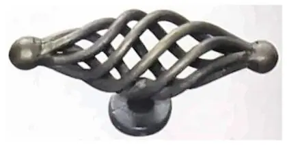 Cage pull, item SE-33004, antique brass