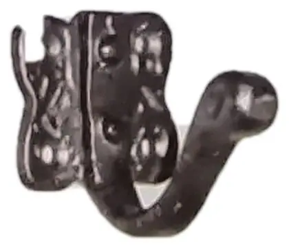Single hook, item SE-34010, powder coated