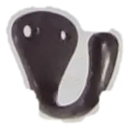 Single hook, item SE-34011, powder coated