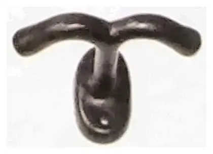 Double hook, item SE-34012, powder coated