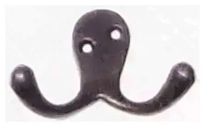 Double hook, item SE-34013, powder coated