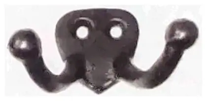 Double hook, item SE-34014, powder coated