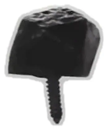Iron stud, item SE-38006, powder coated