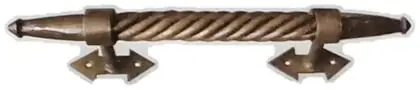 Rope twisted handle, item SE-39004, antique brass