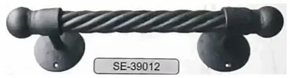 Rope twisted handle, item SE-39012, powder coated textured