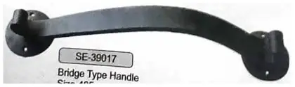 Hand forged entrance door handle, item SE-39017, powder coated textured