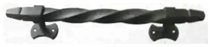 Square bar twisted handle, item SE-39018, powder coated textured