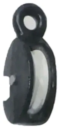 Single awning pulley black, item SE-40002, powder coated