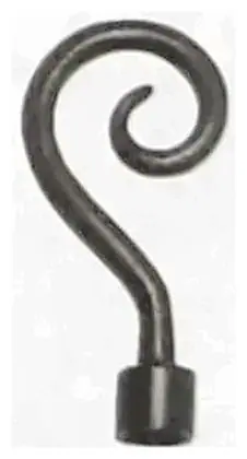 Curtain rod end, item SE-40007, powder coated