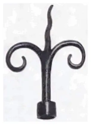 Curtain rod end, item SE-40009, powder coated