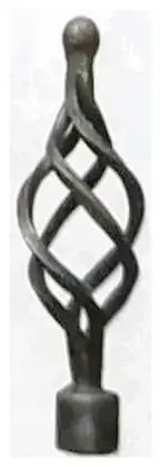 Curtain rod end, item SE-40010, powder coated