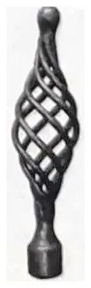 Curtain rod end, item SE-40011, powder coated