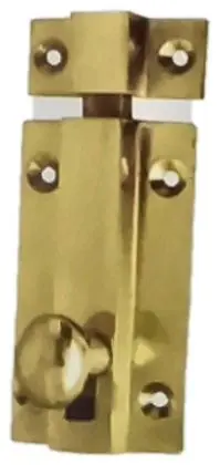 Tower bolt oval knob, item SE-4004, brass polished lacquered
