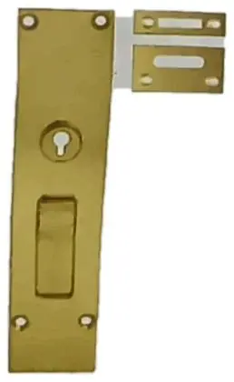 Tower bolt, item SE-4009, gold polished lacquered