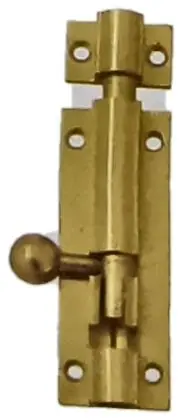 Tower bolt, item SE-4011, brass polished lacquered