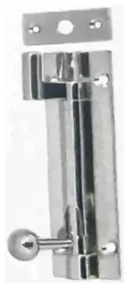 Tower bolt naked, item SE-4021, satin chrome plated