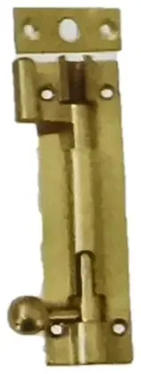 Tower bolt naked, item SE-4022, brass polished lacquered
