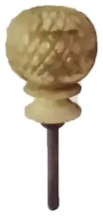 Fancy knob, item SE-41069, bone