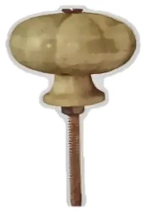 Lobe knob, item SE-41071, bone