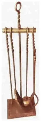 Fire sets, item SE-44011, antique brass