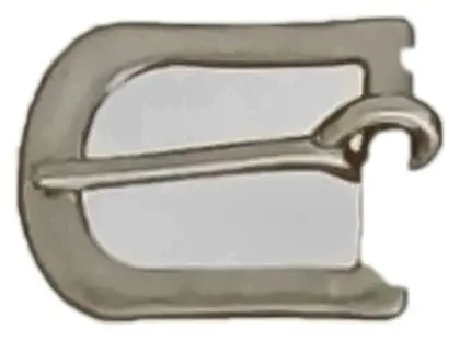 Saaj buckle, item SE-50020, stainless steel and brass