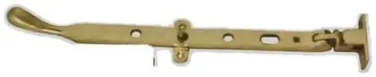 Casement stay tear drop, item SE-5007, brass polished lacquered