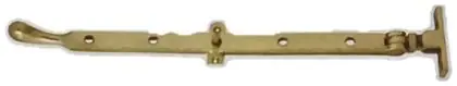 Casement stay tear drop, item SE-5008, brass polished lacquered
