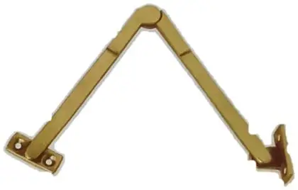 Casement stay, item SE-5014, brass polished lacquered