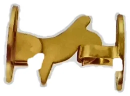 Auto door stop/holder, item SE-5045, brass polished lacquered