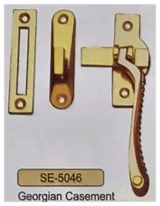 Georgian casement fastener, item SE-5046, brass polished lacquered