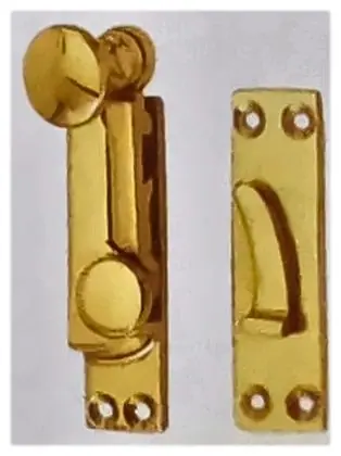 Sash fastener, item SE-5047, brass polished lacquered