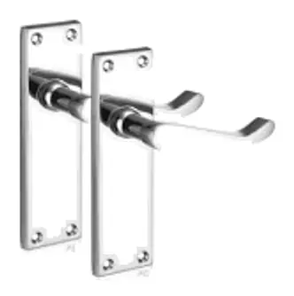 Victorian scroll lever lock, item SE-52010, polished chrome