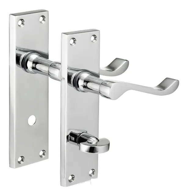 Victorian scroll lever bathroom, item SE-52011, polished chrome
