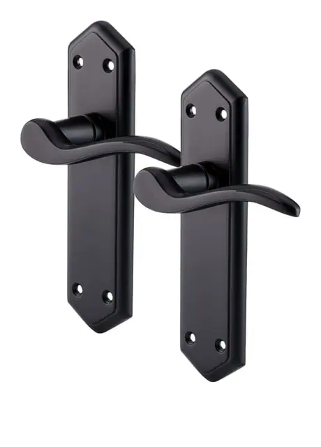 London Suite lever latch, item SE-52015, matt black