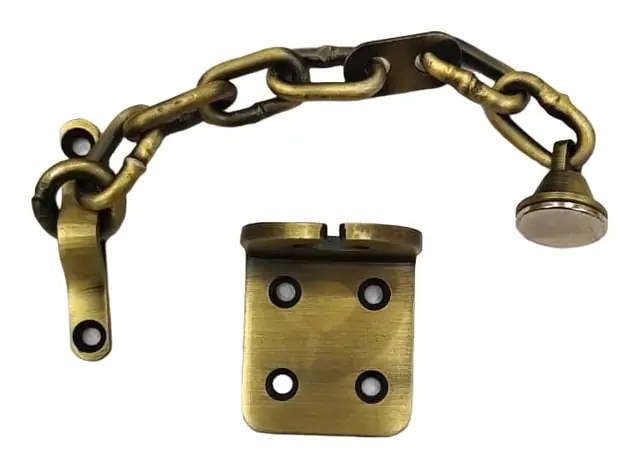 Magnet door chain, item SE-53006, antique brass