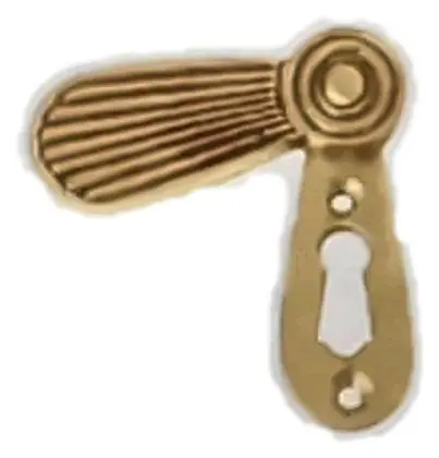 Escutcheon reeded, item SE-7002, brass polished lacquered