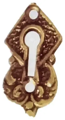 Escutcheon artistic, item SE-7004, brass polished lacquered