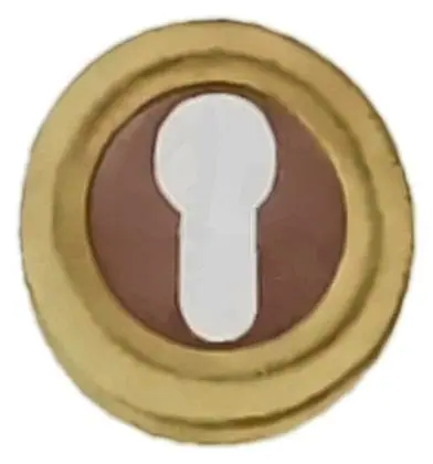 Euro escutcheon concealed, item SE-7005, brass polished lacquered