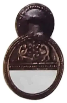 Escutcheon oval, item SE-7008, brass polished lacquered