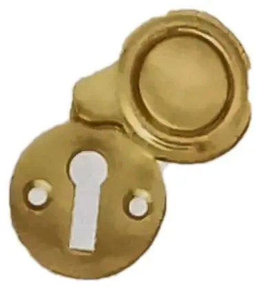 Round covered escutcheon, item SE-7011, brass polished lacquered
