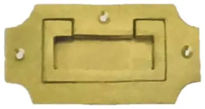 Flush pull, item SE-9005, brass polished lacquered