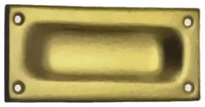 Flush pull, item SE-9007, brass polished lacquered