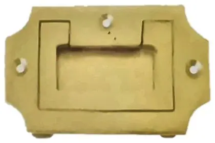 Flush pull, item SE-9009, brass polished lacquered