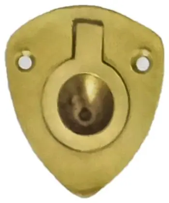 Flush ring, item SE-9010, brass polished lacquered