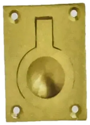 Flush ring, item SE-9011, brass polished lacquered